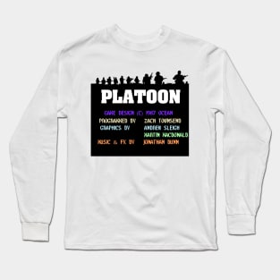 Platoon C64 Credits Screen (For Light Colors) Long Sleeve T-Shirt